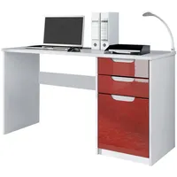 Vladon Schreibtisch Bordeaux, 129x76x60 cm, Arbeitszimmer, Schreibtische, Bürotische