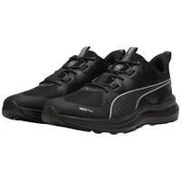 Puma Reflect Lite Trail Road Running Shoe, Black-Cool dark gray-puma Silver, 43