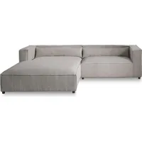 best mobilier Ela Ecksofa links, – aus cordsamt – zeitgenössischer Stil Hellgrau