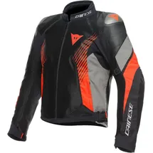 Dainese Super Rider 2 Absolute Leder-Textiljacke wasserdicht Schwarz/Grau/Rot 58