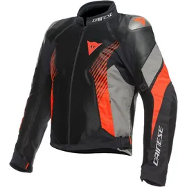 Dainese Super Rider 2 Absolute Leder-Textiljacke wasserdicht Schwarz/Grau/Rot 58