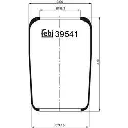FEBI BILSTEIN Federbalg, Luftfederung 39541 0220024200