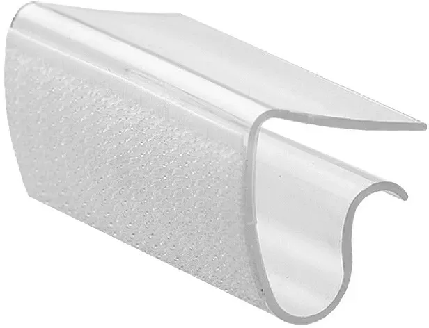 Extrabreite Tisch- und Skirtingklammern mit Klettband (4C), 1 VPE = 25 Stück, für Tischplattendicke 15-20 mm