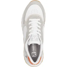 Rieker Keilsneaker Damen Orange/Weiß 42