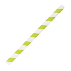 NATURESTAR Classic Papier-Trinkhalme, gestreift, 13 cm 42137 , 1 Packung = 100 Stück, grün-weiß