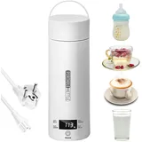 Afenau Reise Wasserkocher Klein, 500ML 300W Elektrischer Wasserkocher Faltbar, Faltbarer Wasserkocher Camping, Wasserkocher FüR Babyflaschen, LCD Display Mini Wasserkocher für Tee, Kaffee, Babymilch