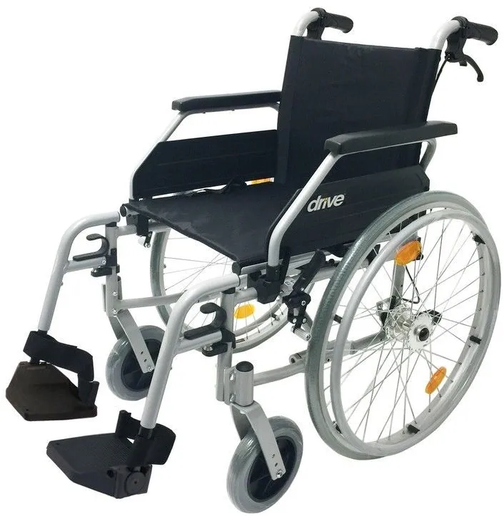 Leichtgewicht-Rollstuhl Drive Medical Litec 2G mit Trommelbremse für Begleiter 46 cm 1 St