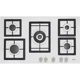Elleci Plano PGSP90168CS Ebene Kochen 90 CM 5 Brenner Weiß Gitter aus Gusseisen