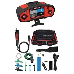 Auto Sequence Installationstester VDE 0100 Software RCD Typ B, B+, EV, MI, PRCD. Speicher. USB RS232 Funk. Farb-Touchscreen. Inkl. Zubehör.