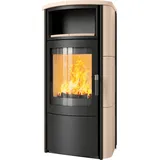 Kaminofen Hark 57 ECOplus EX 7 kW - Ofenkacheln: sahara - Korpus: graphit