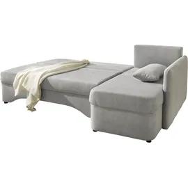 Jockenhöfer Ecksofa JOCKENHÖFER GRUPPE "Nivaris L-Form, B: 197 cm", grau (hellgrau), B:197cm T:85cm, Korpus: 100% Polyester;Kissen: 100% Polyester, Sofas, Ecksofa, mit Bettfunktion & Bettkasten, Unser Dauertiefpreis