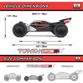 Arrma RC-Buggy Grom 4x4 2,4GHz RTR silber (ARA2306T1)