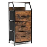 Costway Nachtschrank 45 x 30 x 92 cm Braun