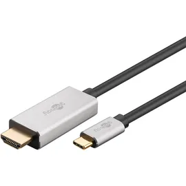 goobay USB-C auf HDMI Adapterkabel 3 m Schwarz