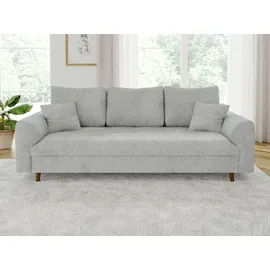s-style möbel 3-Sitzer-Sofa, Hellgrau, Chenille-stoff