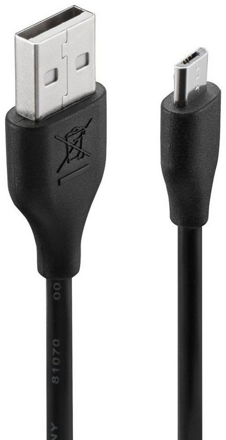 Hama Ladekabel für Smartphones und Tablets 1,5 m, USB-A Micro-USB, Schwarz USB-Kabel, Micro-USB, USB Typ A, (150 cm) schwarz