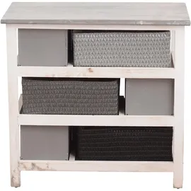 Mobili Rebecca Rebecca Mobili Mehrzweckkommode 53 x 56 x 27 cm Weiß/Grau