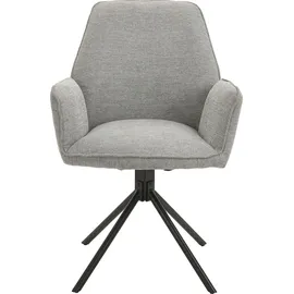 byLIVING Esszimmerstuhl Blair 2-er Set, Webstoffbezug hellgrau, schwarz