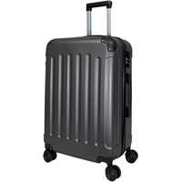 MY TRAVEL BAG Hartschalen-Koffer Reisekoffer ABS Koffer Trolley (Handgepäck-Mittel-Groß-Set) 4 Doppel-Rollen (Anthrazit, Handgepäck (55cm))