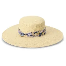 Lauren Ralph Lauren für Damen. 454972587002 Beige Flora Hut (OSFA), Lässig, Stroh