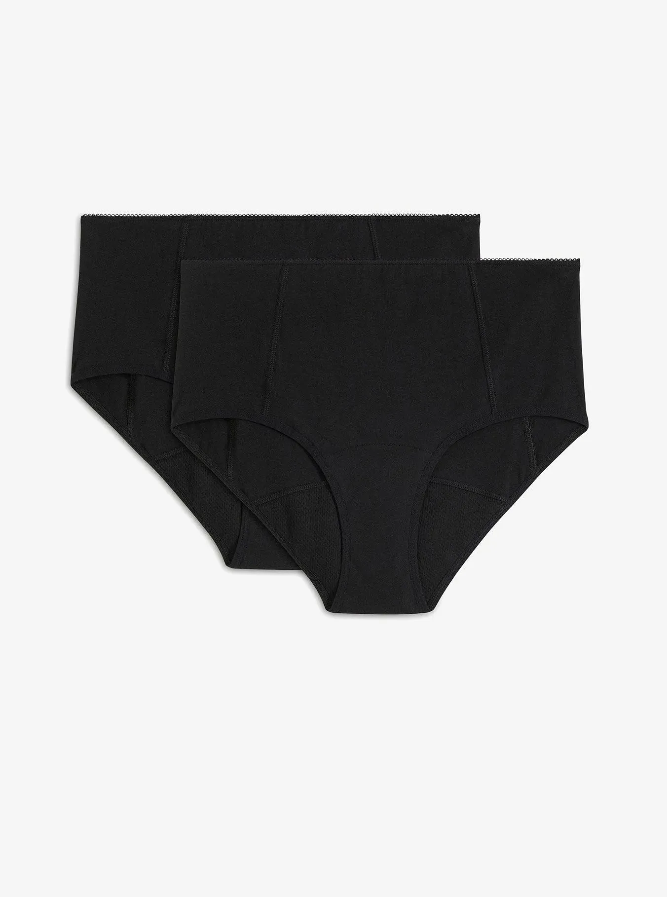 bonprix Perioden Maxipanty mit Bio-Baumwolle mittlere Saugkraft (2er Pack), schwarz, 40/42 (M), mit Baumwolle