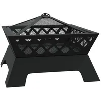 vidaXL Feuerschale Ø 50 cm Schwarz