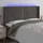 vidaXL LED Kopfteil Dunkelgrau 163x16x118/128 cm Samt