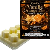 WonderWax Duftwachs Wax Melts für Duftlampe, 6 Sterne Duftmelt Wachsmelt Sojawachs Duftwachs Würfel für Raumdüfte, Wachs Duftöl Winter Indoor Schmelzen für Aromalampe Spicy Vanille Orange Zimt