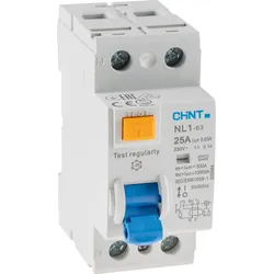 CHINT FI Fehlerstrom-Schutzschalter 23851, 30mA, 25 A, 2-polig