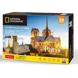 shantou cubicfun toys industrial co CUBICFUN - 3D Puzzle Notre-Dame de Paris 128 Teile
