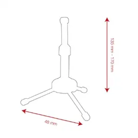 Showgear Tischmikrofonständer – Mini 135–170 mm