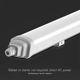 V-Tac Wannenleuchte 1 LED 60 cm weiß Kunststoff