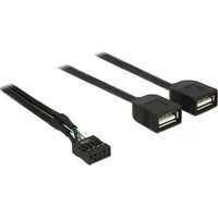 DeLock USB-A auf USB-A 0,4 m Schwarz