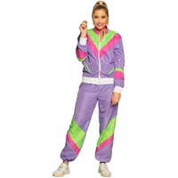 Boland - Kostüm für Erwachsene Trainingsanzug 80er Jahre mit Taschen, Jacke und Hose, Campinganzug, Jogginganzug, Assi Anzug, Retro Style, Gruppenkostüm, Mottoparty, Karneval - XL
