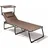 Mojawo XXL Gartenliege Taupe mit Dach