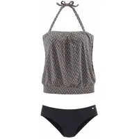 JETTE Tankini Damen schwarz-grau Gr.40