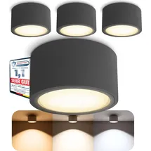 SSC-LUXon 4er Set CELI-X Spot Strahler Decke flach rund mit LED GX53 3W