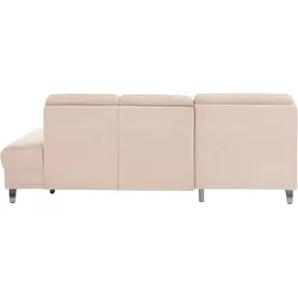 sit&more Ecksofa »Clio L-Form« wahlweise mit Bettfunktion oder Vorziehsitz und Bettkasten, Federkern