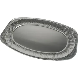 Papstar Starpak 3 Servierplatten, Alu oval 54,7 cm x 35,8 cm