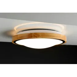 Licht-Erlebnisse Wanddecke Leuchte GORNIER Natur Schwarz Metall Holz Kunststoff LE116055