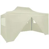 vidaXL Profi-Partyzelt 3 x 4 m inkl. 4 Seitenteile Creme