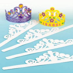 Weiße Karten in Diadem-Form (pro Set 8) Bastelblanks & Basen