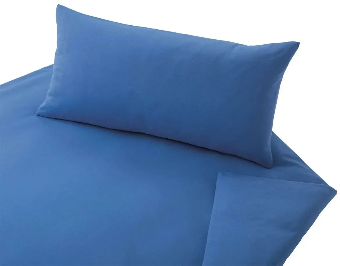 Cotonea Jersey Uni Bio Bettwäsche 100x135 cm + 40x60 cm | blau - blau