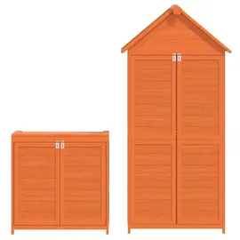 vidaXL Geräteschuppen Set 0,79 x 0,53 m 2-tlg. braun