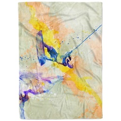 Sinus Art Handtücher SplashArt Sport Handtuch Strandhandtuch Saunatuch Kuscheldecke Kunstvoll Wakeboard Sporth, Baumwolle-Polyester-Mix (1-St), Handtuch 50 cm x 100 cm