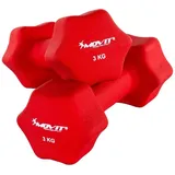 MOVIT Hantel-Set 2er Set Neopren Hanteln, Kurzhanteln rot