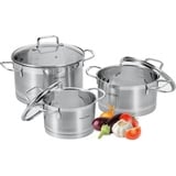 Proficook Kochtopfset 6-teilig, Pfanne + Kochtopf, Silber