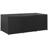 Furnicato Gartenbox Poly Rattan 180x90x70 cm Schwarz