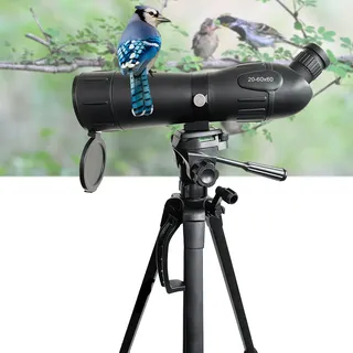 Spektiv 20-60x60mm, Fernrohr mit Stativ Wasserwaage & Tasche - Vogelbeobachtung Monokular für Brillenträger Naturbeobachtung Jagd Sport Teleskop Set