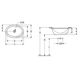 Villeroy & Boch Loop & Friends Unterbauwaschbecken 43 x 28,5 cm (4A530001)